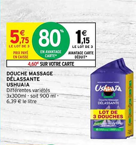 douche massage délassante ushuaia