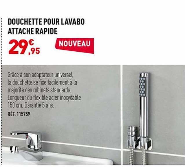 douchette pour lavabo attache rapide