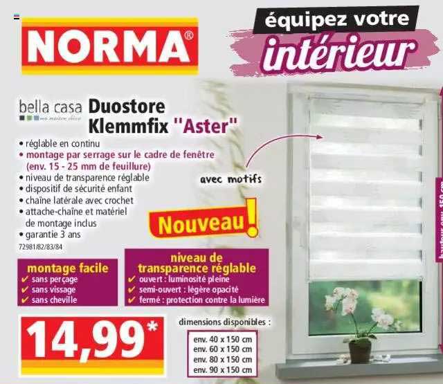 duostore klemmfix "aster" bella casa
