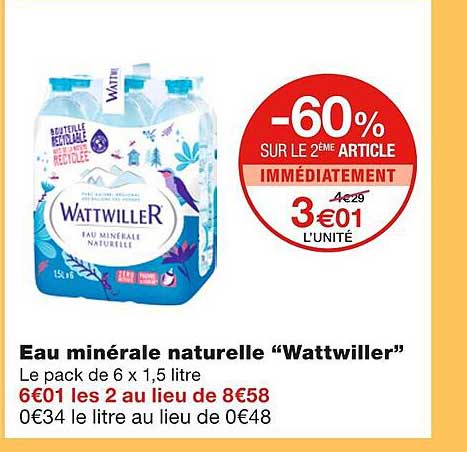 Eau Minérale Naturel Wattwiller