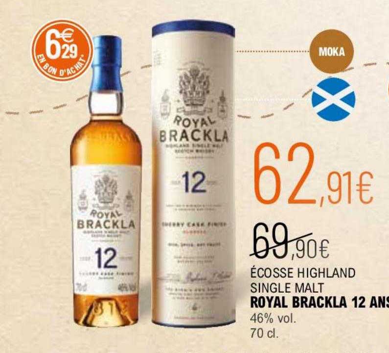 écosse highland single malt royal brackla 12 ans 46% vol.