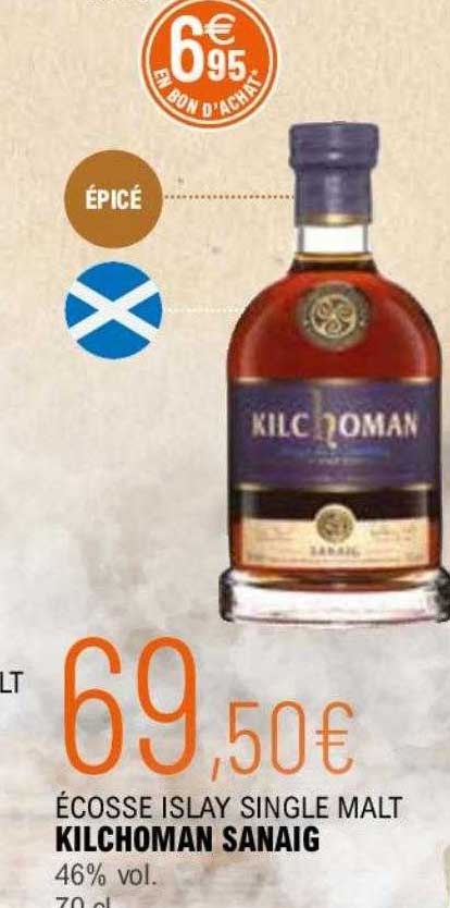 écosse islay single malt kilchoman sanaig 46% vol.