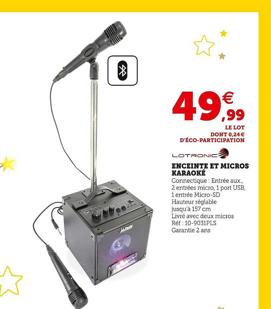 enceinte et micros karaoké lotronic