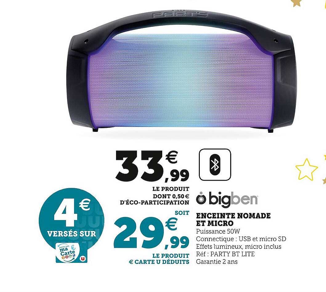 Enceinte Nomade Et Micro Bigben