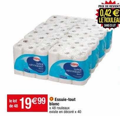 Essuie-tout Blanc Cora