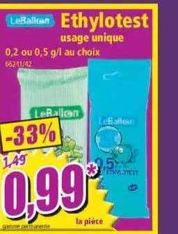 éthylotest usage unique