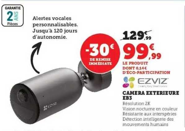 Ezviz Camera Extérieure Eb3