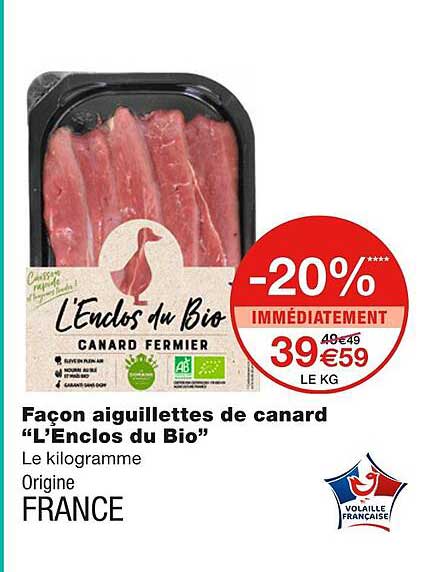 Façon Aiguillettes De Canard "l'enclos Du Bio"