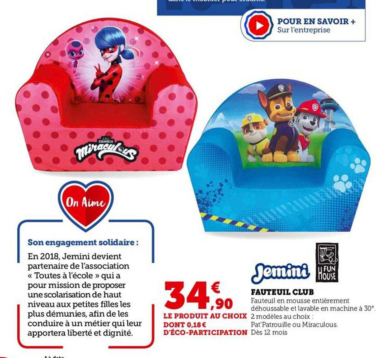 fauteuil club jemini