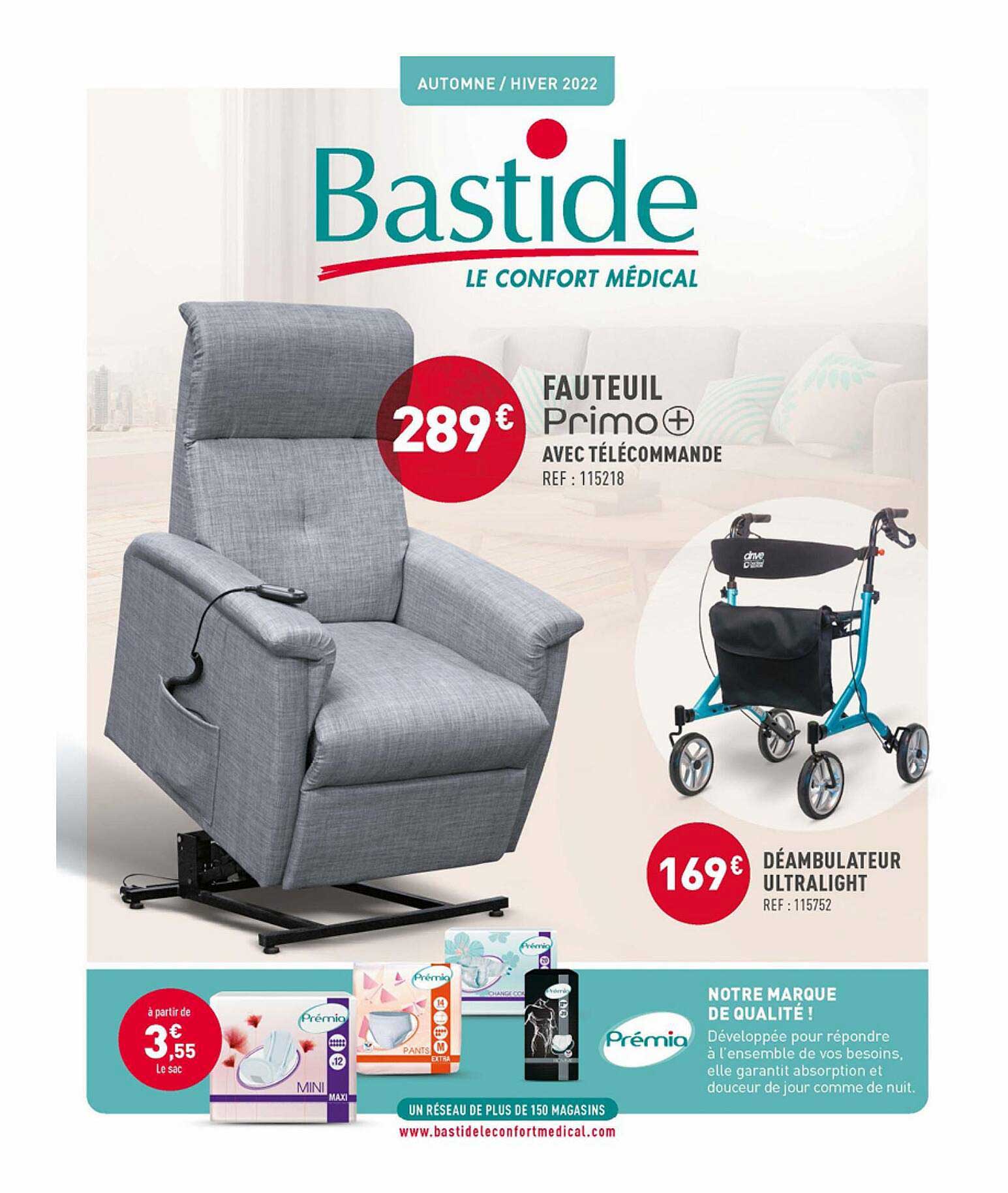 fauteuil primo, déambulateur ultralight, marque de qualité prémia