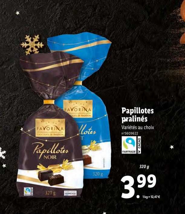 favorina papillotes pralinés