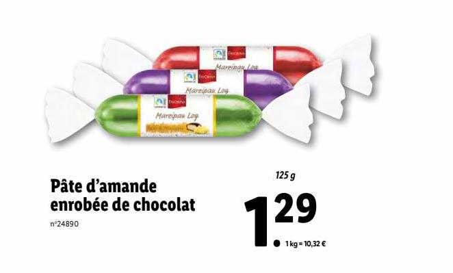 favorina pâte d'amande enrobée de chocolat