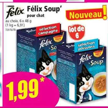 félix soup' pour chat félix