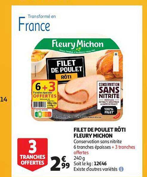 filet de poulet rôti fleury michon