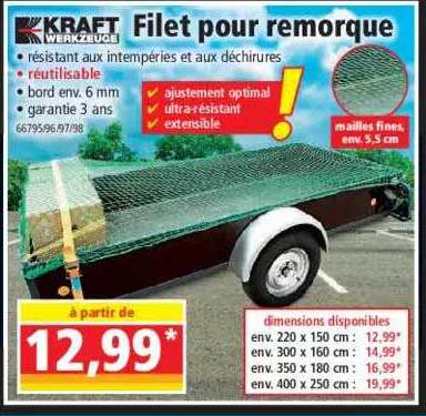 filet pour remorque kraft werkzeuge