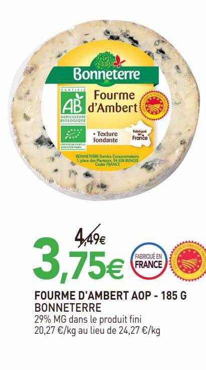fourme d'ambert aop bonneterre