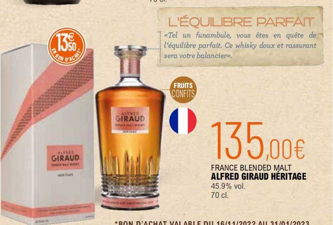 france blended malt alfred giraud héritage 45.9% vol.
