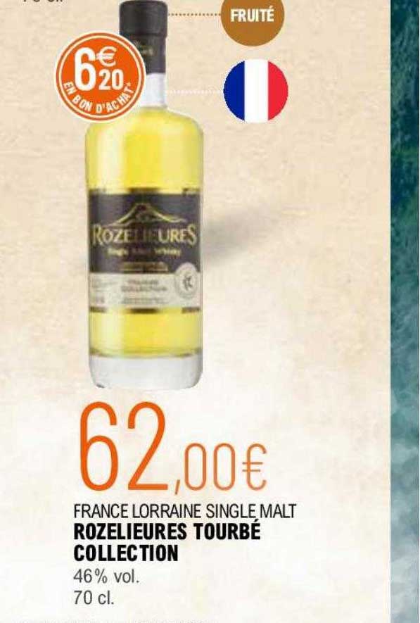 france lorraine single malt rozelieures tourbé collection 46% vol.