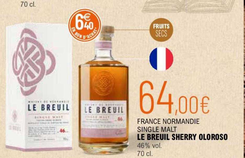 france normandie single malt le breuil sherry oloroso 46% vol.