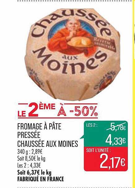 fromage à pâte pressée chaussée aux moines