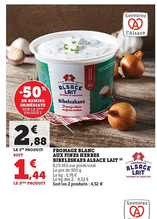 Fromage Blanc Aux Fines Herbes Bibeleskaes Alsace Lait