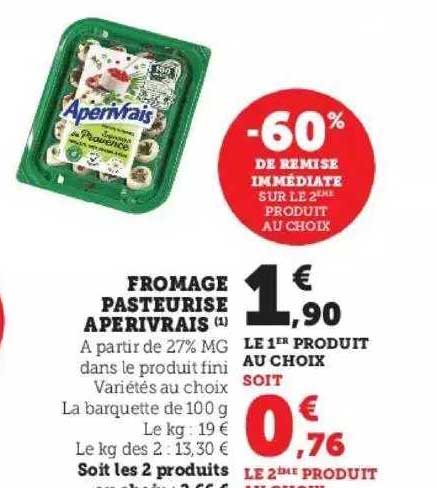 Fromage Pasteurisé Apérivrais