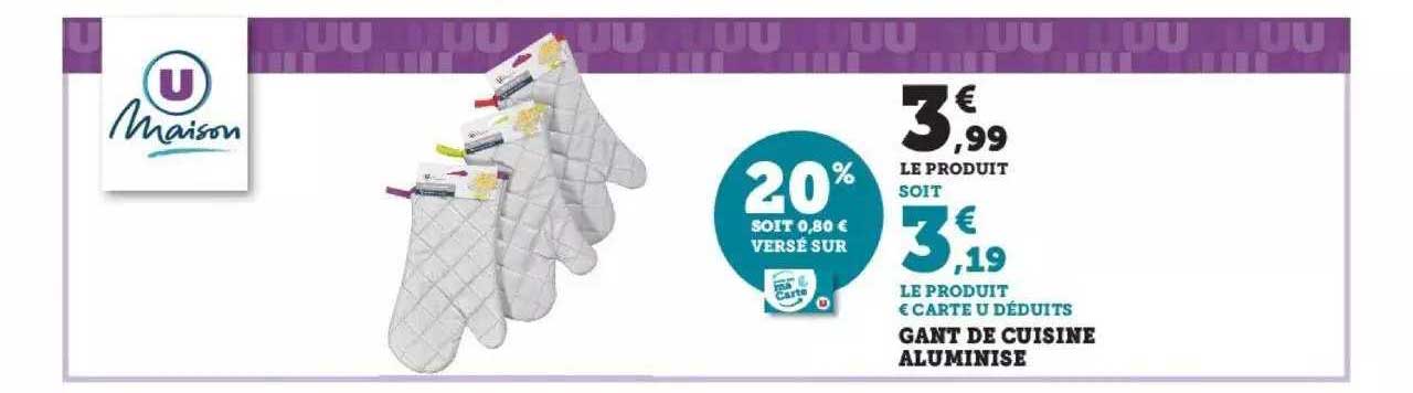gant de cuisine aluminise u maison