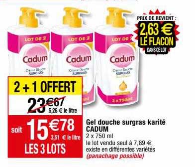 Gel Douche Surgras Karité Cadum