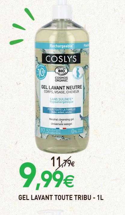 gel lavant toute tribu coslys