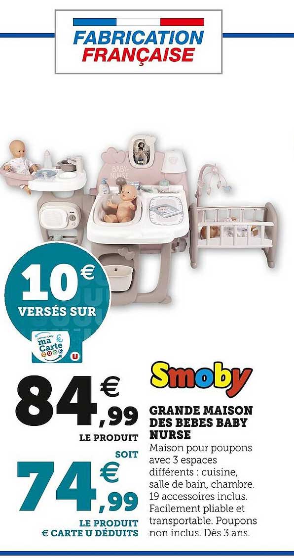 grande maison des bébés baby nurse smoby