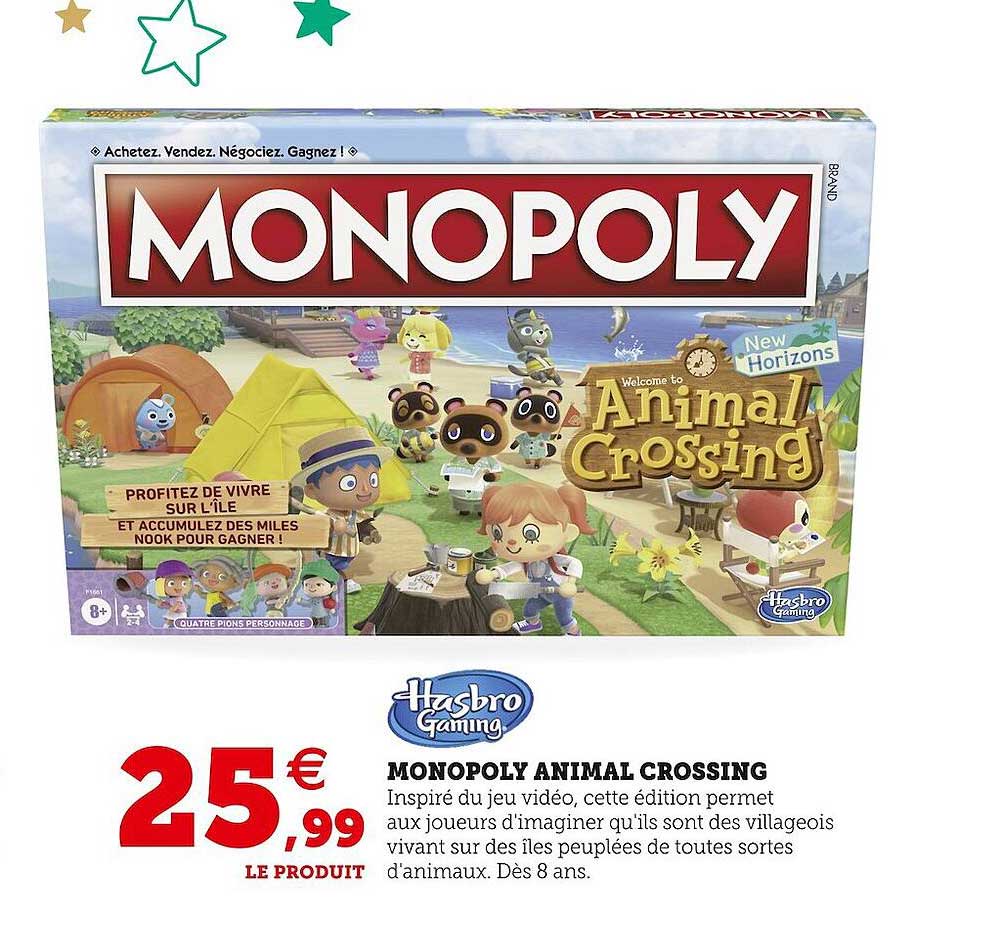 hasbro gaming monopoly animal crossing