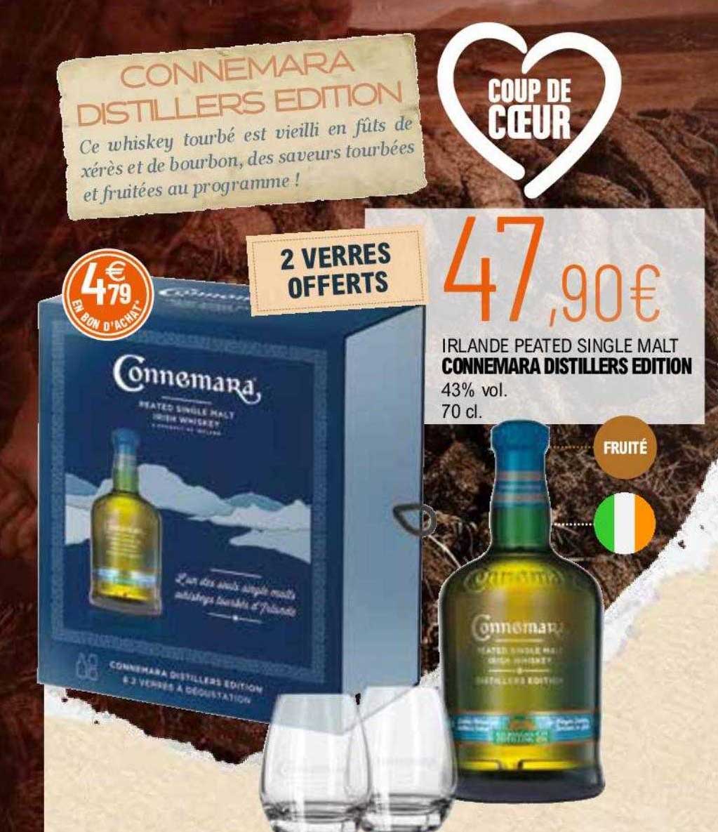 irlande peated single malt connemara distillers édition 43% vol.