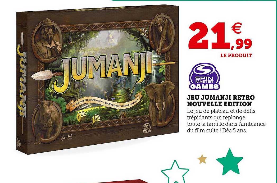 jeu jumanji rétro nouvelle édition spin master games