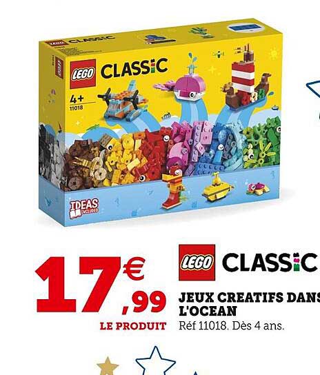 jeux créatifs dans l'océan lego classic