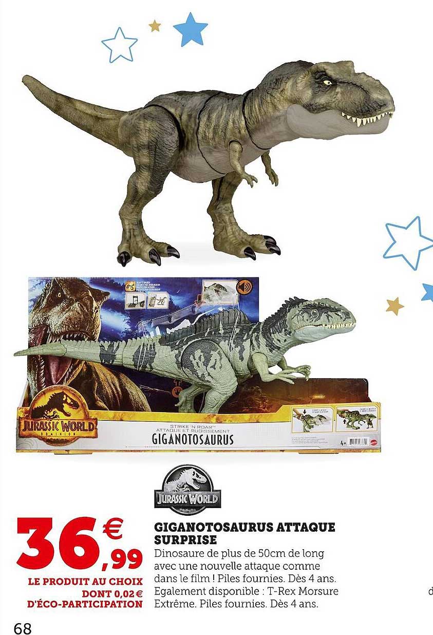 jirassik world giganotosaurus attaque surprise