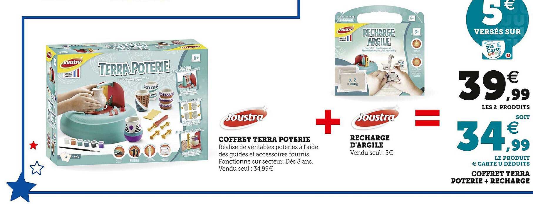 joustra coffret terra poterie + joustra recharge d'argile