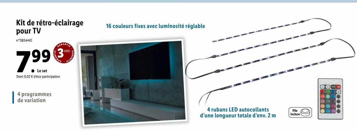 kit de rétro-éclairage pour tv