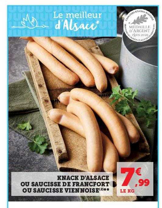 Knack D'alsace Ou Saucisse De Francfort Ou Saucisse Viennoise