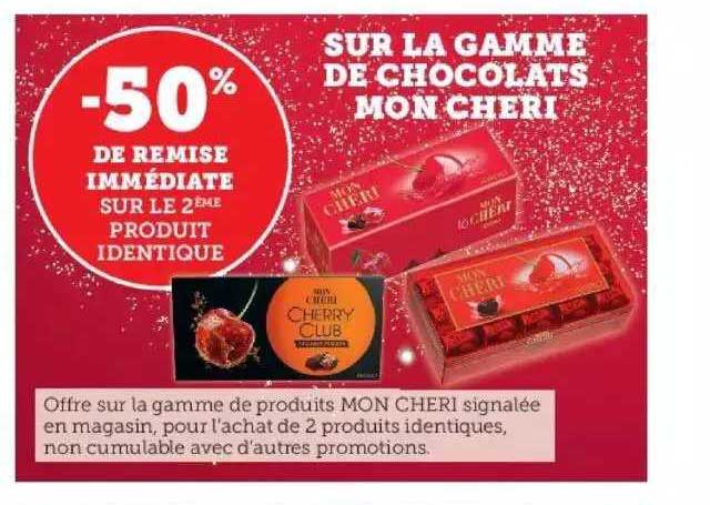 la gamme de chocolats mon chéri