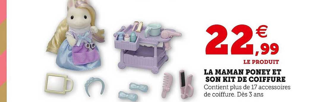 la maman poney et son kit de coiffure