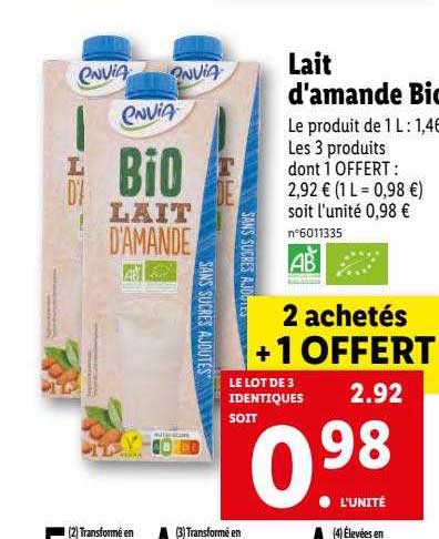 lait d'amande bio