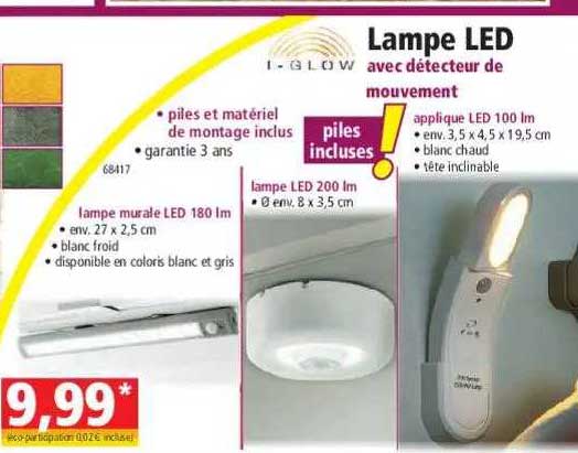 lampe led avec détecteur de mouvement i-glow