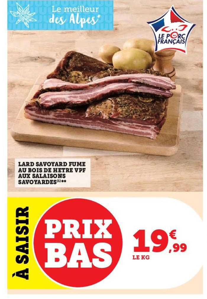 lard savoyard fumé au bois de hêtre vpf aus salaisons savoyardes