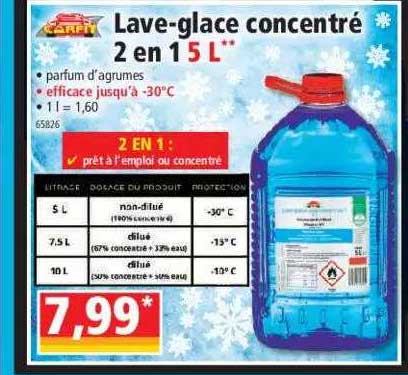 lave-glace concentré 2 en 1 5l carfit