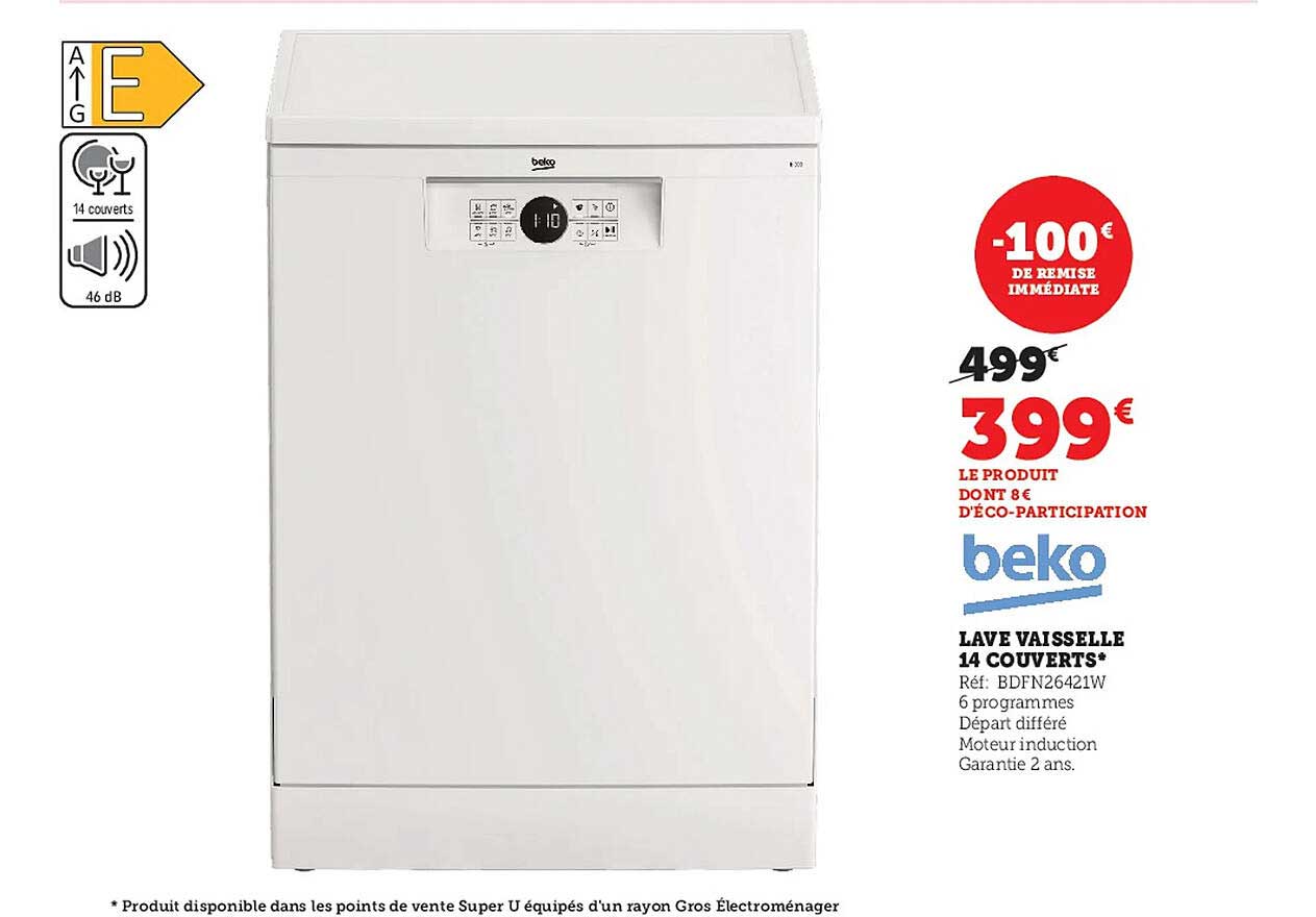 lave vaisselle 14 couverts beko