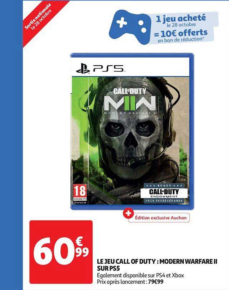 le jeu call of duty: modern warfare II sur ps5