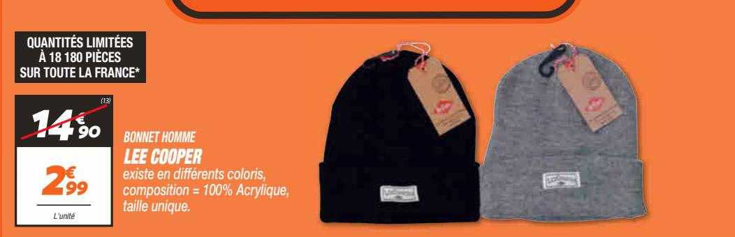 bonnet homme lee cooper