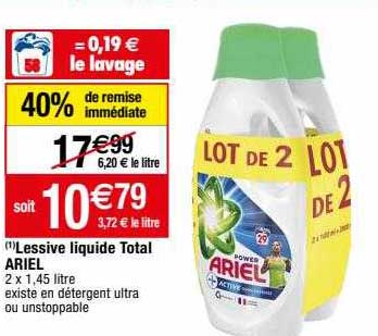 Lessive Liquide Total Ariel