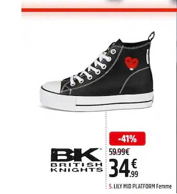 lily mid platform femme british knights