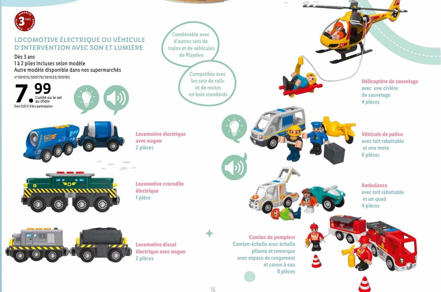 Locomotive électrique Ou Véhicule D'intervention Avec Son Et Lumière